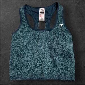 Gymshark Blue Patterned Sports Bra